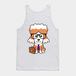 Funny poodle is on the way to work Tank Top